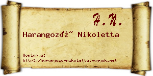 Harangozó Nikoletta névjegykártya