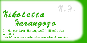 nikoletta harangozo business card