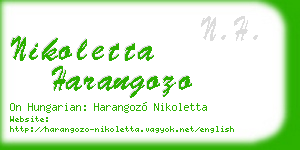 nikoletta harangozo business card